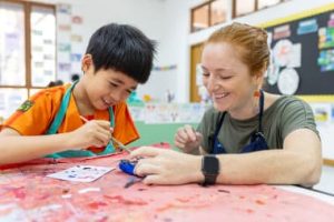 Primary school classroom in Thailand.